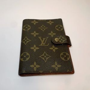 001 Authentic Louis Vuitton Monogram Small Ring Agenda Cover R20005